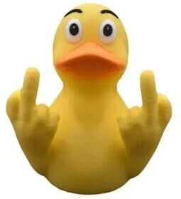 Uplift Essentials Middle Finger Duck Resin Desk Ornament Middle Finger Duck Resin Desk Ornament