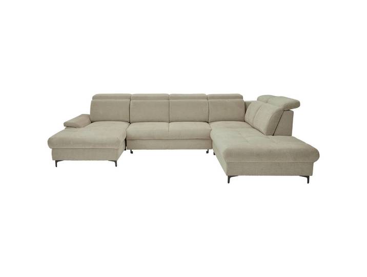 Stylife Wohnlandschaft, Beigebraun, Metall, 5-Sitzer, U-Form, 364x270 cm, Typenauswahl, Bettkasten erhältlich, Stoffauswahl, Bettfunktion erhältlich, Wohnzimmer, Sofas & Couches, Wohnlandschaften, Wohnlandschaft U-Form