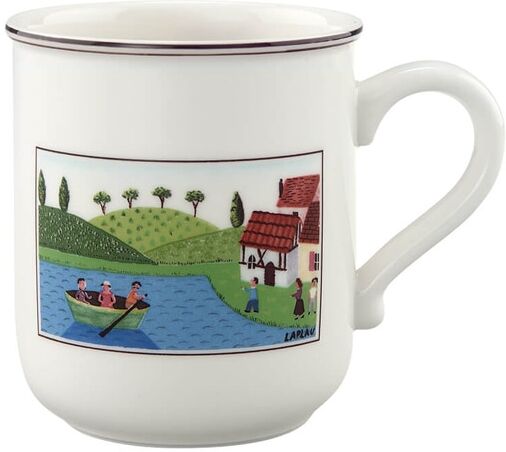 Becher VILLEROY & BOCH "Kaffeebecher Kahn Design Naif 300 ml bunt", bunt, Porzellan, Trinkgefäße, Becher