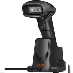 Tera D6100 1D 2D QR Wireless 2,4 GHz Barcodescanner Kabelloses Barcode-Lesegerät mit Ladeschale  1 Stück