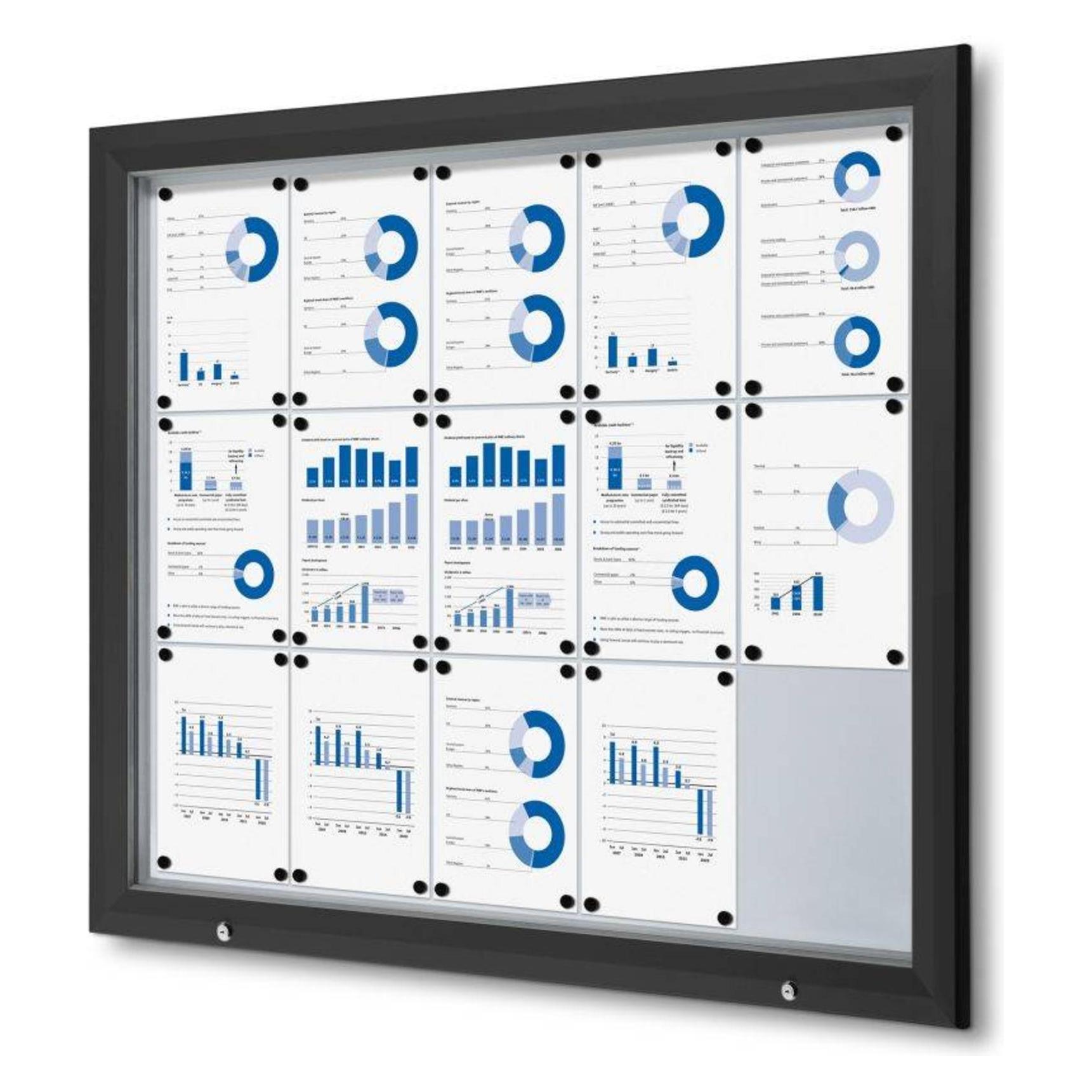 Showdown Displays Showdown Displays Schaukasten Premium schwarz 15x DIN A4 (124.30 x 106.50 cm) (SCT15xA4PHC9005)