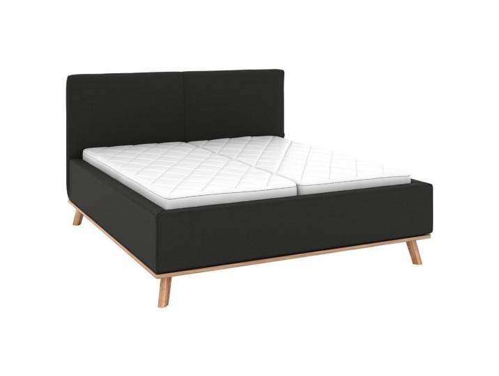 Musterring Polsterbett, Anthrazit, Holz, Esche,Esche,Birke, Buche, massiv, H2 + H3, Höhe ca. 20 cm, 180x200 cm, Reach, atmungsaktiv,in verschiedenen Größen erhältlich,Mittelgurt, verstellbar, Schlafzimmer, Betten, Polsterbetten