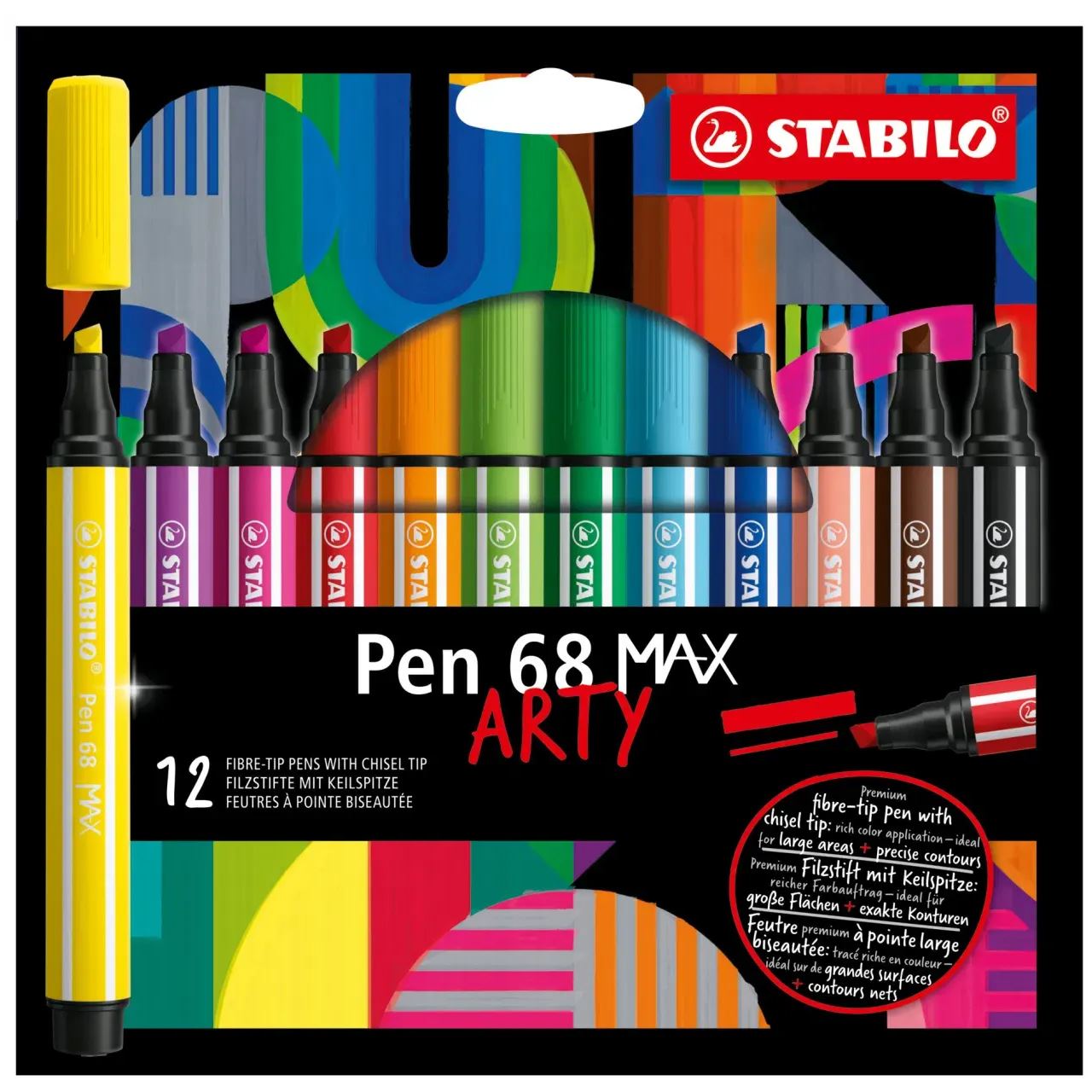 STABILO Arty Filzstifte farbsortiert, 12 St.