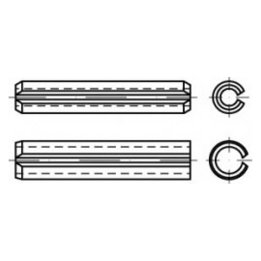 Toolcraft Spannstifte Federstahl (TO-5434461)