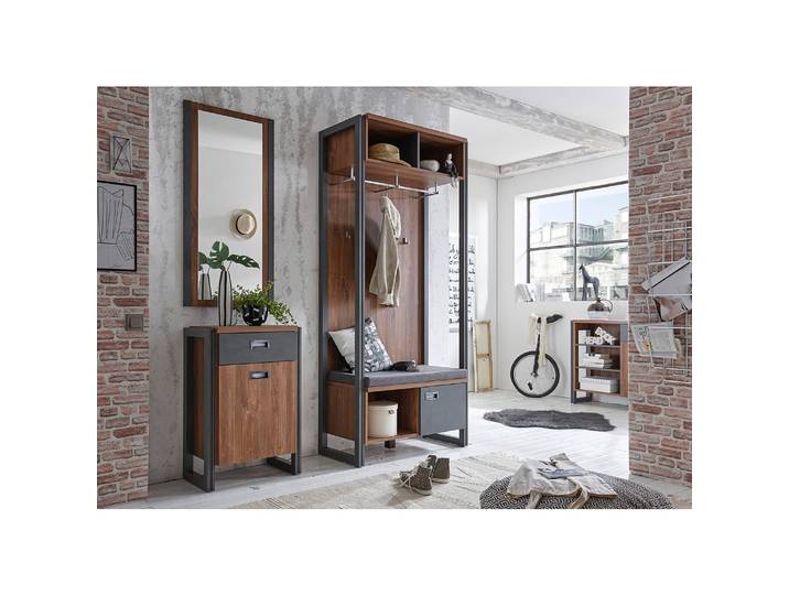 Miroir 54 x 108 x 2cm Marron Panneau arrière : Panneau aggloméré plaxé Élément décoratif : MDF panneau de fibres à densité moyenne plaxé 54 x