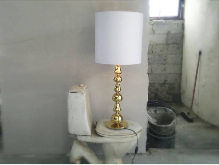 Sheik Arab Lampe de Table Blanc - Design by Us - Salon / séjour - Laiton