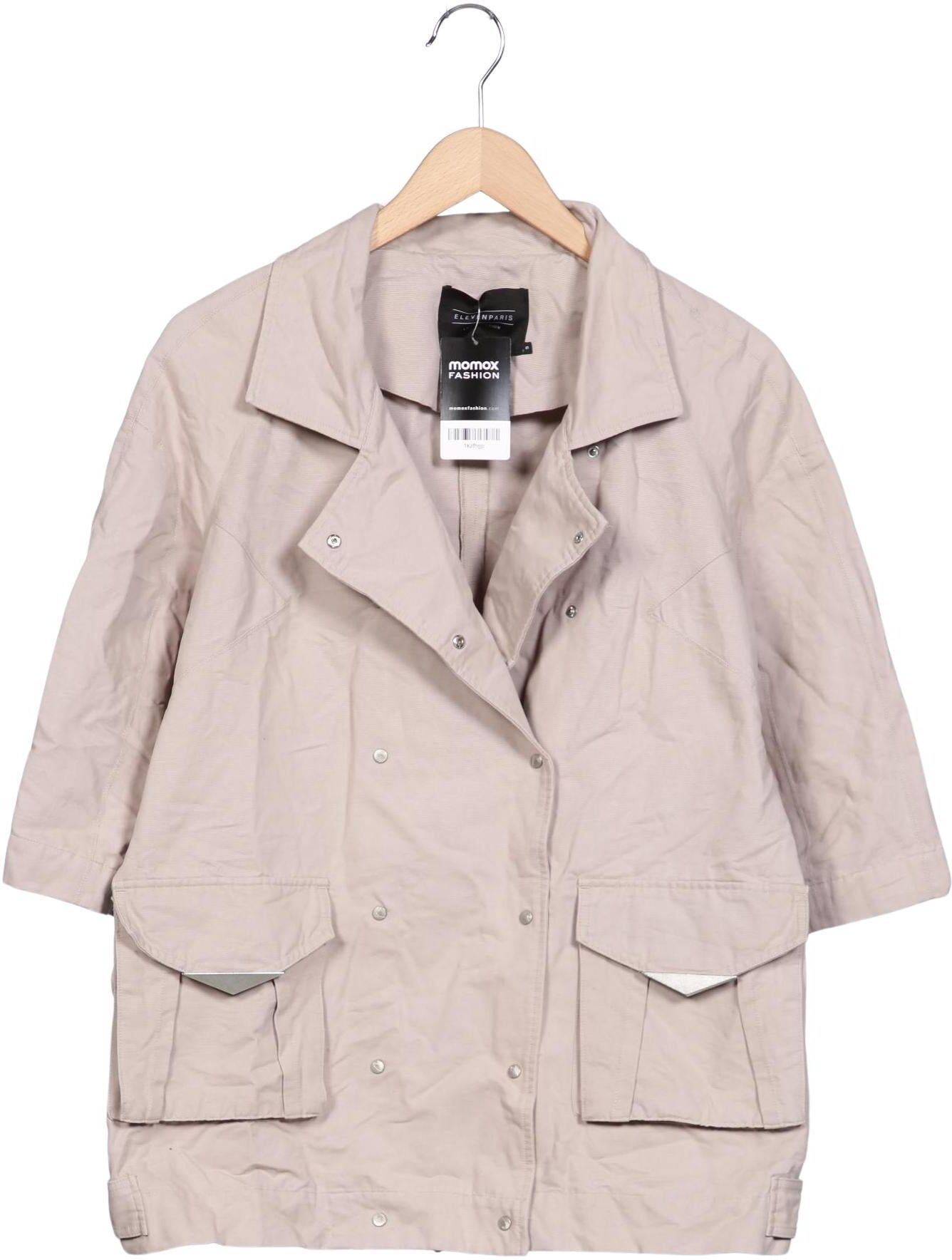Eleven Paris Damen Jacke, Beige, Gr. S, Baumwolle - Second Hand