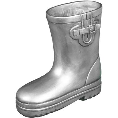 Wanddekoobjekt AMBIENTE HAUS "Gummistiefel - gross", silber (antiksilber), B:8cm H:18cm T:18cm, Polyresin, Wanddekoobjekte