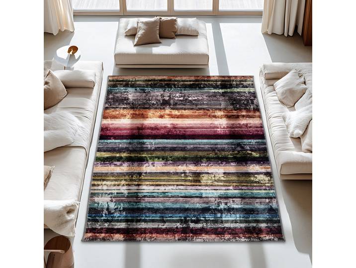 Teppich ASTRA Piper 255 , bunt, B:160cm H:6mm L:230cm, Kunstfaser, Teppiche, Teppich, Flachgewebe, Orient Optik, Fussbodenheizungsgeeignet, Wohnzimmer