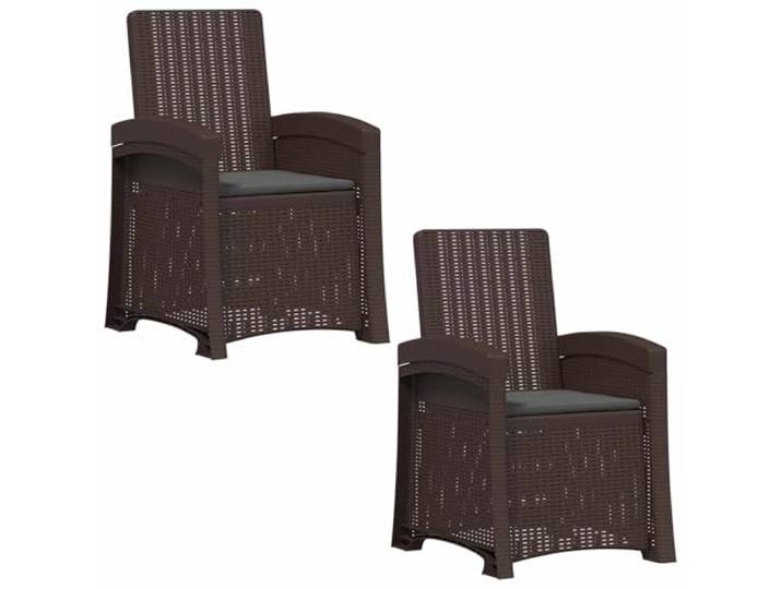 PHGTYUK Liegesessel Garten Rattan-Optik 2 STK Braun Anthrazit Verstellbare Rückenlehne, Wetterbeständig, Stabiler PP-Rahmen, Ideal für Terrasse Balkon