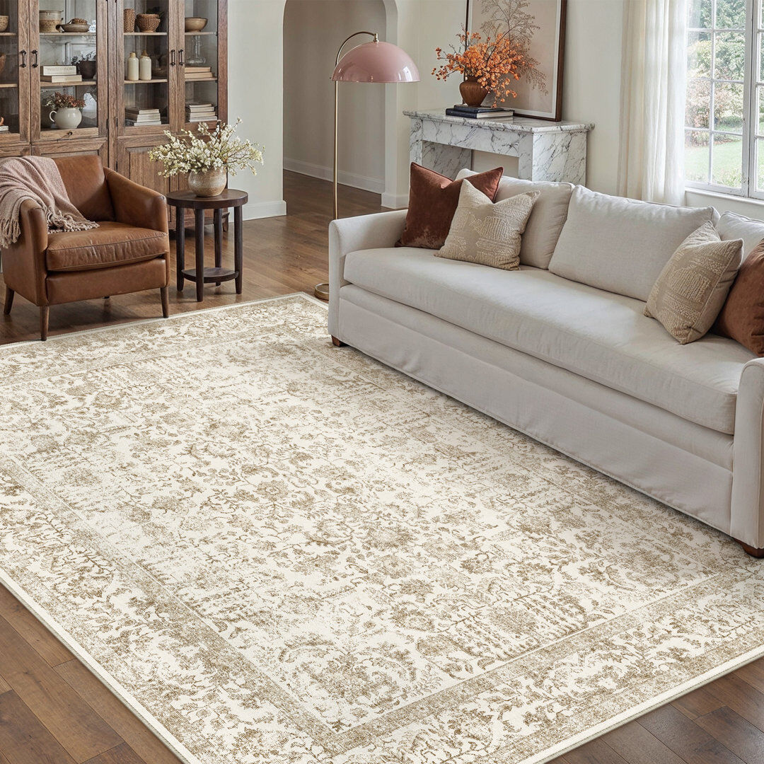 Latitude Vive Vintage Look Area Rug Brown Rectangle 183 x 274 cm