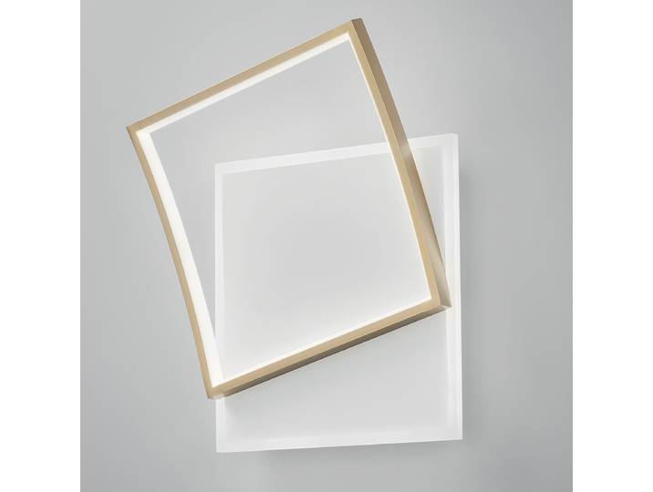 LED-Deckenleuchte Ayrton quadratisch 37 x 42 x 10cm Gold/Gold Material: Metall Metallart: Aluminium Oberfläche Metall: Vergoldet LED