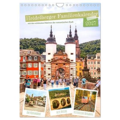 Heidelberger Familienkalender (Wandkalender 2027 DIN A4 hoch), CALVENDO Monatskalender