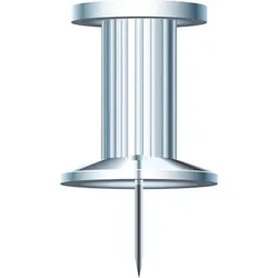 Exacompta 14712E 100x Blisterbox mit 25 Stück Pinnwandnadeln Push Pins, Ø10mm, Spitze 7mm - Kristall