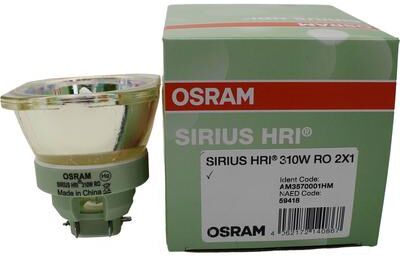 Osram Sirius HRI 310W RO Moving Head HID Lamp – 13,500 lm, 8000K, Ra80, 65V, Any Position, 3,000 hr - 59418