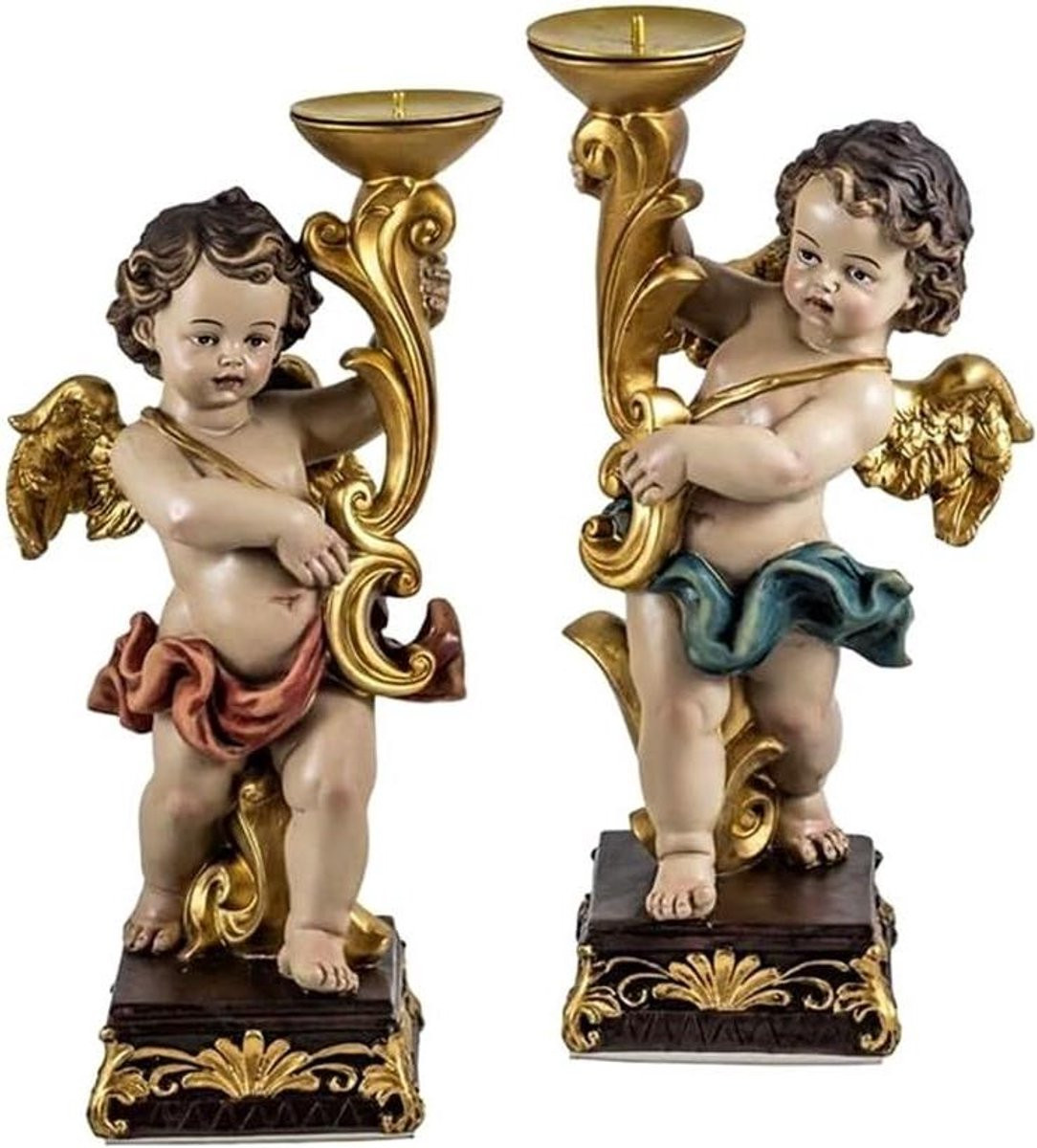 Engel Beeldjes Figuren Set Goudkleurig - 25 cm