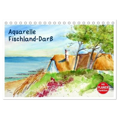 Aquarelle - Fischland-Darß (Tischkalender 2026 DIN A5 quer), CALVENDO Monatskalender