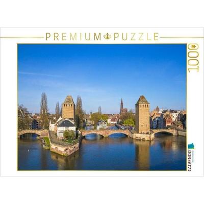CALVENDO Puzzle Ponts Couverts, Straßburg | 1000 Teile Lege-Größe 64x48cm Foto-Puzzle für glückliche Stunden