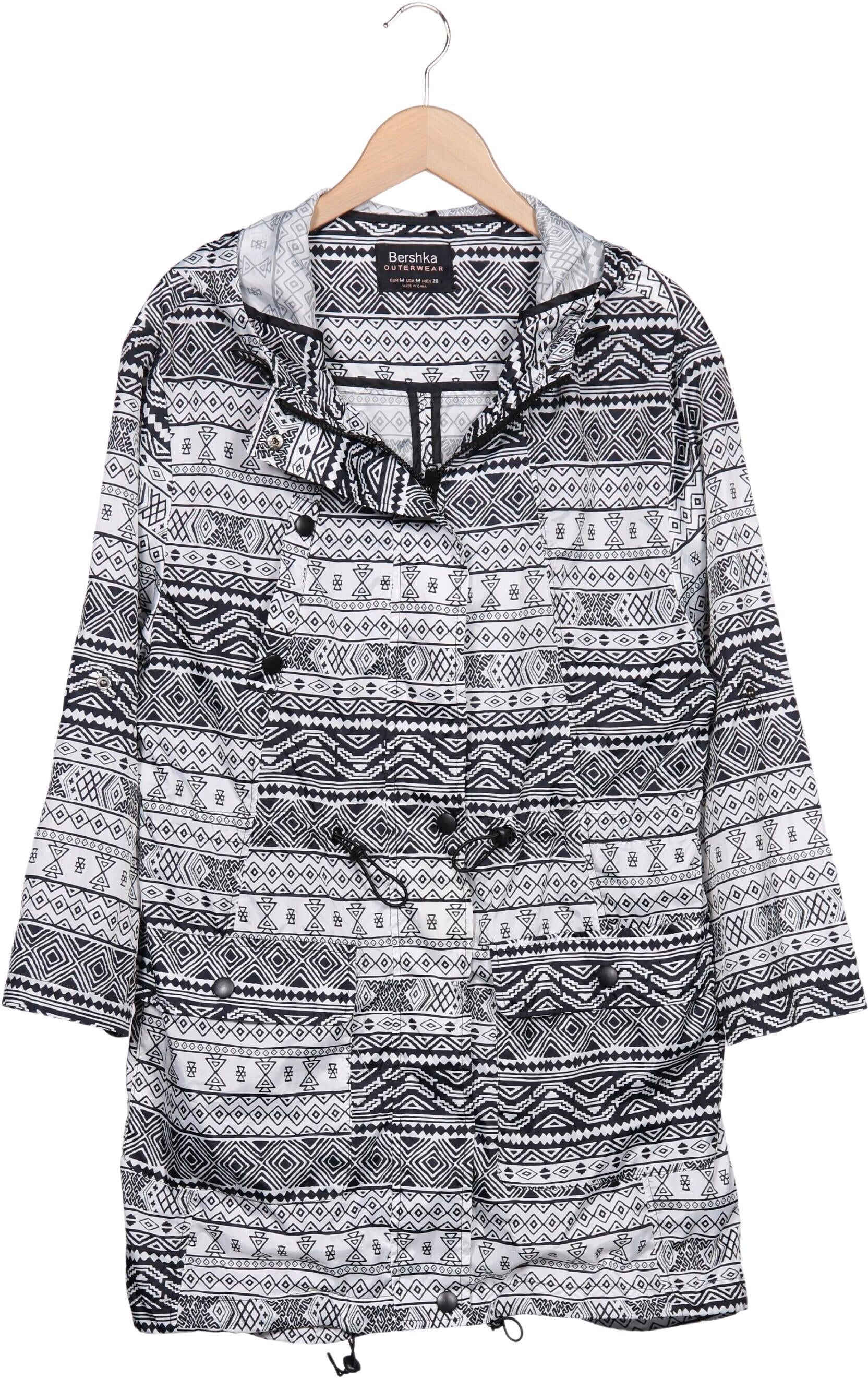 bershka Damen Mantel, Mehrfarbig, Gr. M, Synthetik - Second Hand