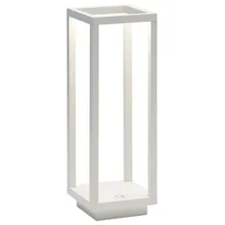 2,2 W weiße LED-Hauslaterne mit Batterie IP54 Zafferano