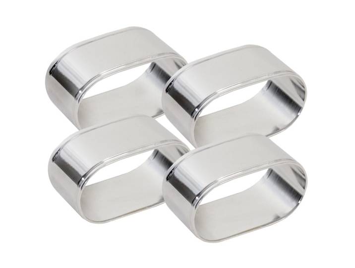 Serviettenring Contacto Bander silber versilbert, Messing B 2.5 cm
