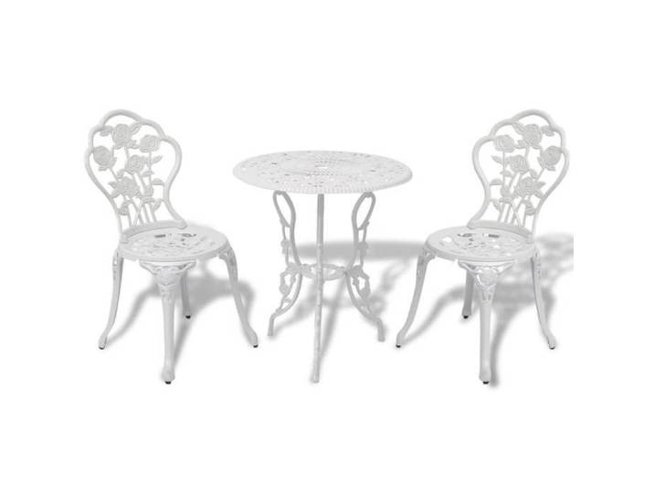 Automne/hiver  Blanc Ensemble de bistro 3 pcs Aluminium coulé Blanc - Hauteur:62cm DEC5746730