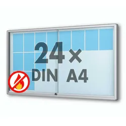 Schaukasten Brandschutz A1 abschließbar 24 x A4