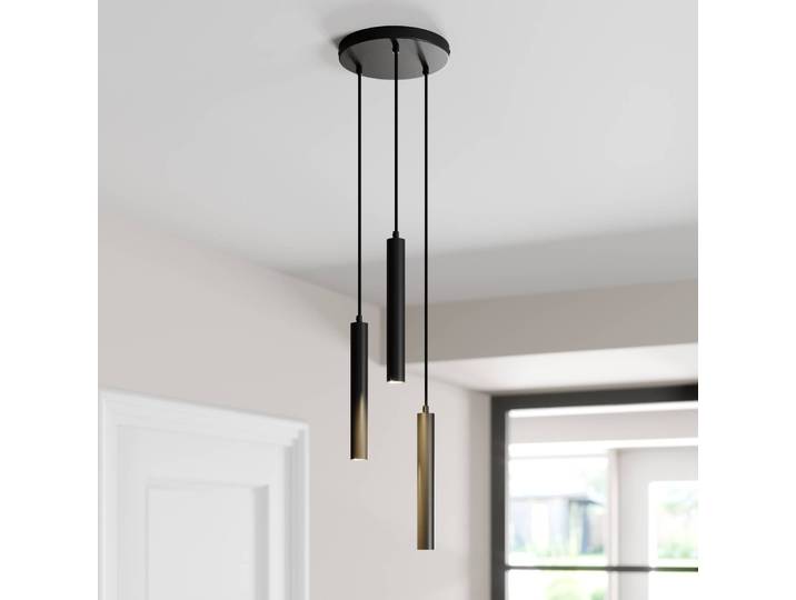 Hängeleuchte Franka Arcchio, schwarz, für Wohn- / Esszimmer, Aluminium, Modern, Hängelampe