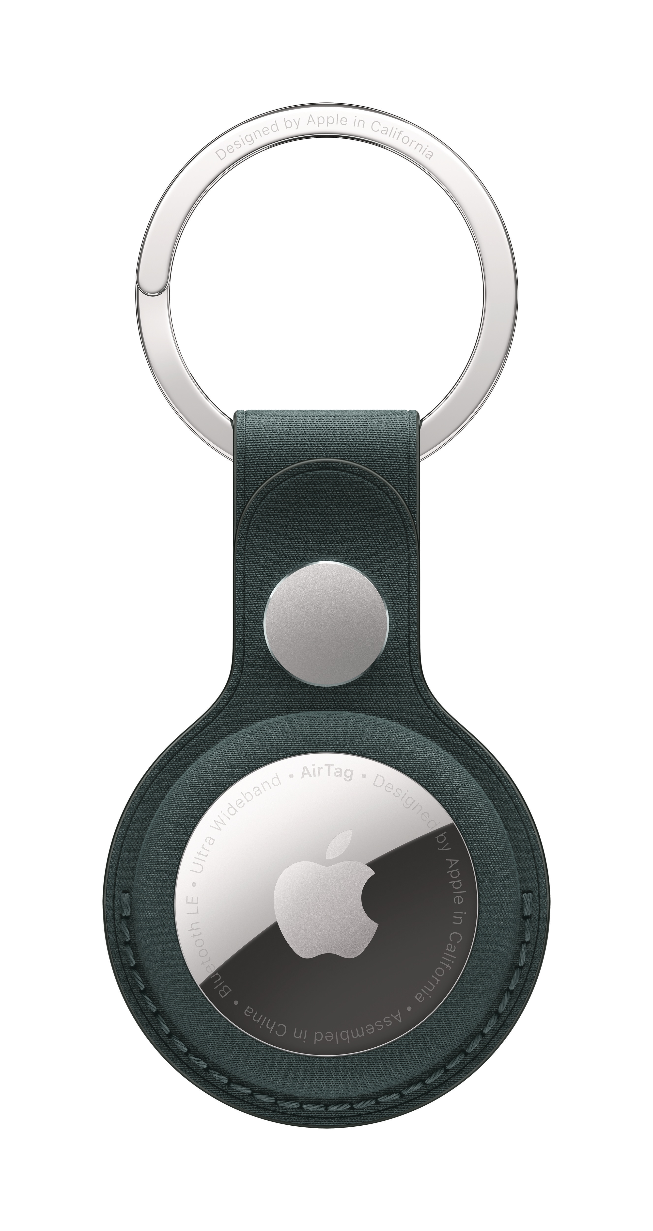Apple AirTag FineWoven Key Ring Dunkelgrün