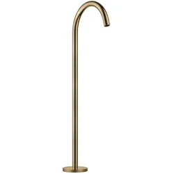 Dornbracht META Wannenauslauf ohne Umstellung, Dark Brass gebürstet, Ausladung 282 mm, Höhe gesamt 811–881 mm
