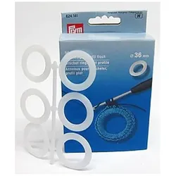 Prym Häkelringe flach, weiss 36 mm, Beutel 50 Stk., Nähzubehör, Weiss
