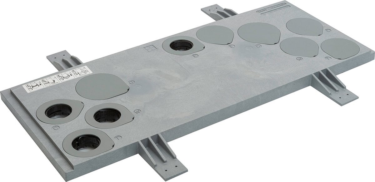 Wavin meterkastvloerplaat standaard gasloos RC2,5 grijs