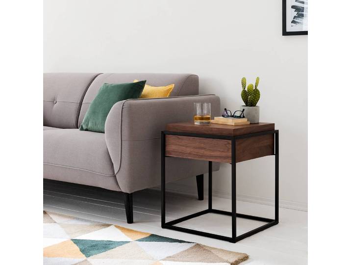 Beistelltisch Rizzo 43 x 52 x 43cm Braun/Braun