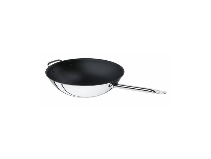SCHULTE-UFER Wok DIAMAS PRO Trigon, Edelstahl (Einzelartikel, 1-tlg., 1 x Wok), induktionsgeeignet, Ø 36 cm