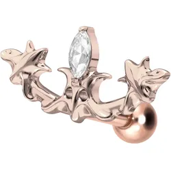 Titan Ohrpiercing mit Innengewinde GOTISCHES DESIGN