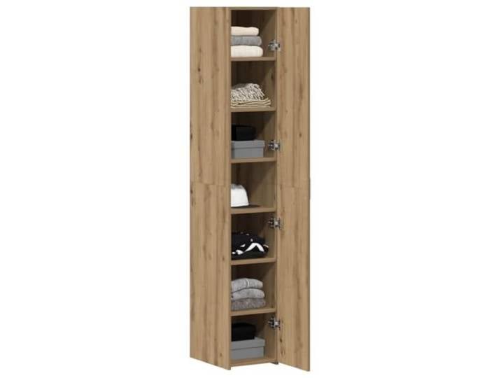 KTHLBRH Sideboard Eiche Handwerk 30 x 42,5 x 185 cm Braunes technisches Holz, großer Innenraum, minimalistisches Design, Verwendung im Innenbereich