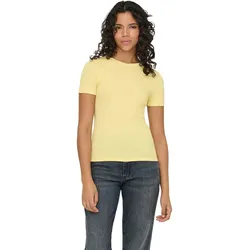 Only T-Shirt June figurbetontes Basic in Gelb-XL