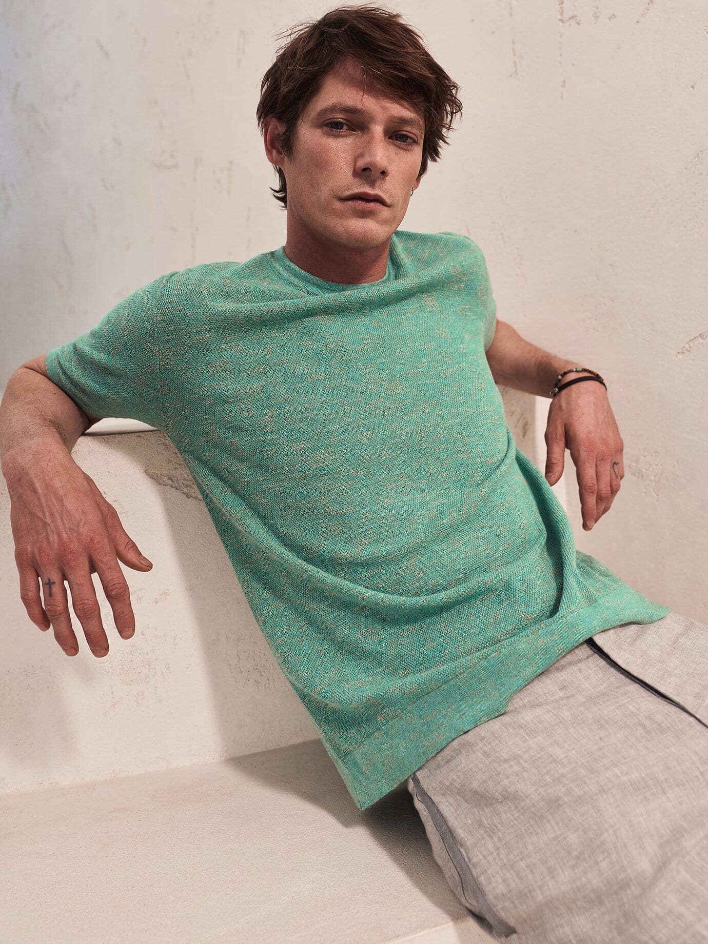 Mey & Edlich Two-Tone-T-Shirt Grün 56