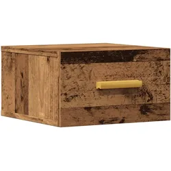 vidaXL Wand-Nachttisch Altholz-Optik 35x35x20 cm