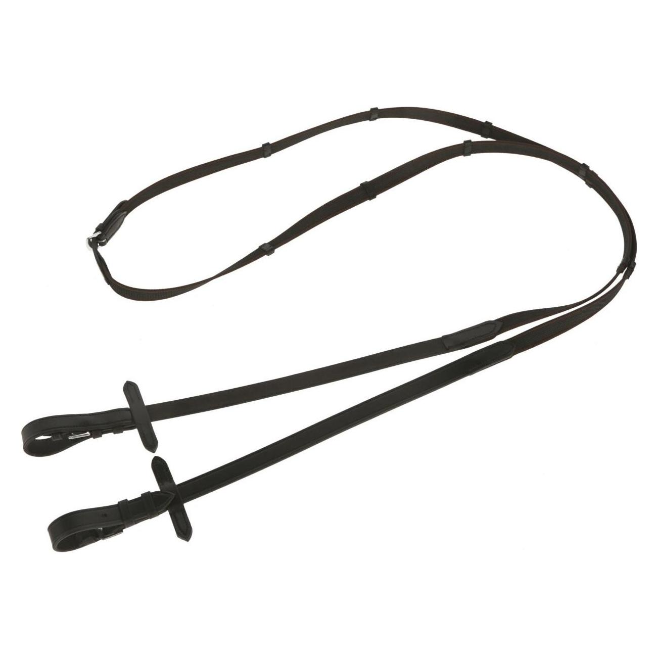 Kerbl 3222118 Antislip Gummizügel schwarz/braun, Full, 15 mm (3222118)
