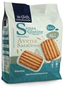 Sottolestelle Bolachas Novellini Aveia e Trigo Sarraceno Sem Glúten Bio 250g