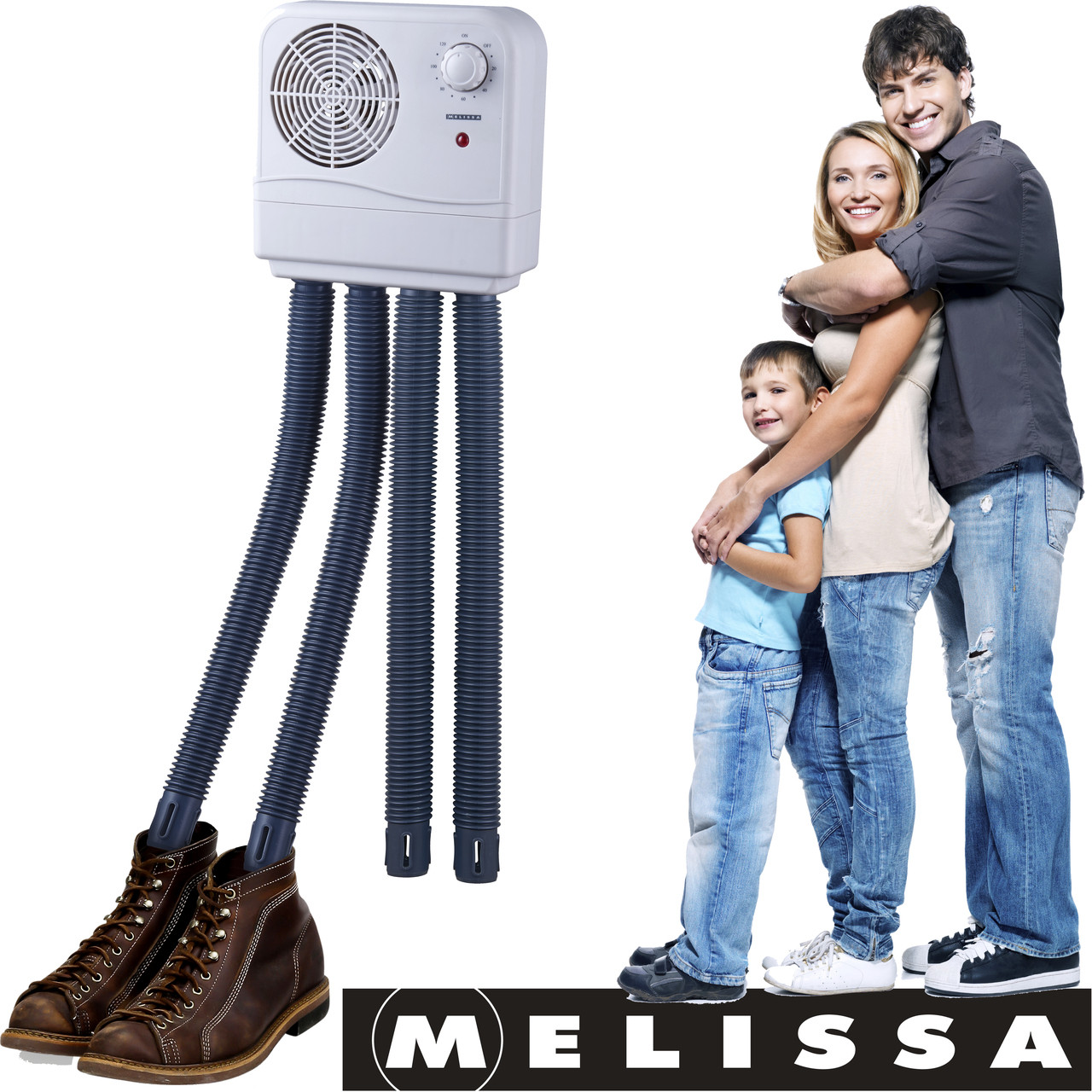 Melissa 16540010 Schoendroger voor 2 paar schoenen, laarzen en handschoenen
