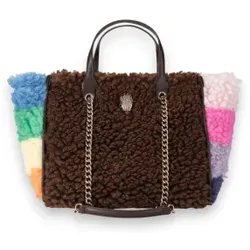 Kurt Geiger für Damen. 5023339999 Braune Hoxton Shopper-Tasche (OSFA), Lässig, Leder