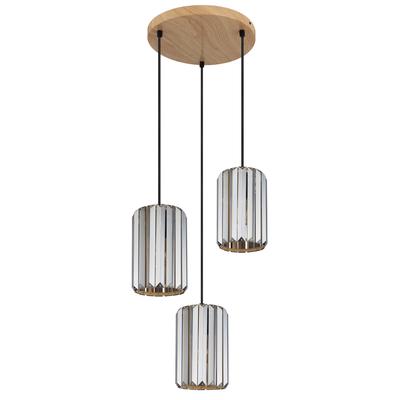 NOWA Pendelleuchte "RUN", braun, 3, Ø 13,5cm H: 120cm, 1 Stk., Leuchten, Hängeleuchte, Hängeleuchte, Wohnbereich, Essbereich, Pendelleuchte