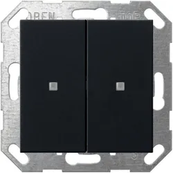 Gira 5173005, Schalter + Taster, Schwarz