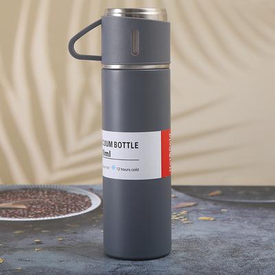 All Categories Goods Stainless Steel Vacuum Flask Office Bottle, Business Style Thermos, Outdoor Hot Water Thermal Insulation grey