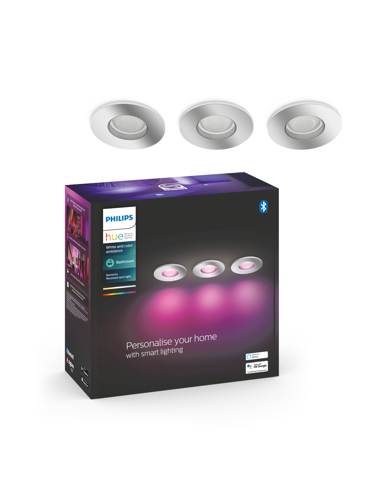 Philips Hue Xamento Einbauspot 3er-Pack