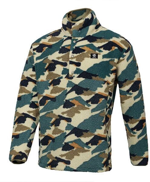 Dare 2b Mens Printed Half Zip Borg Fleece Mediterranea Mountain Print