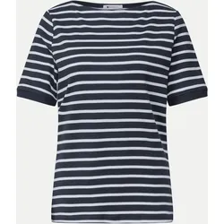 Jerseyshirt mit Streifenmuster Blau 36