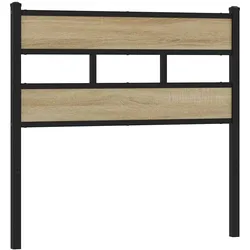 vidaXL Ersatz-Kopfteil Sonoma-Eiche 107 cm Eisen und Holzwerkstoff